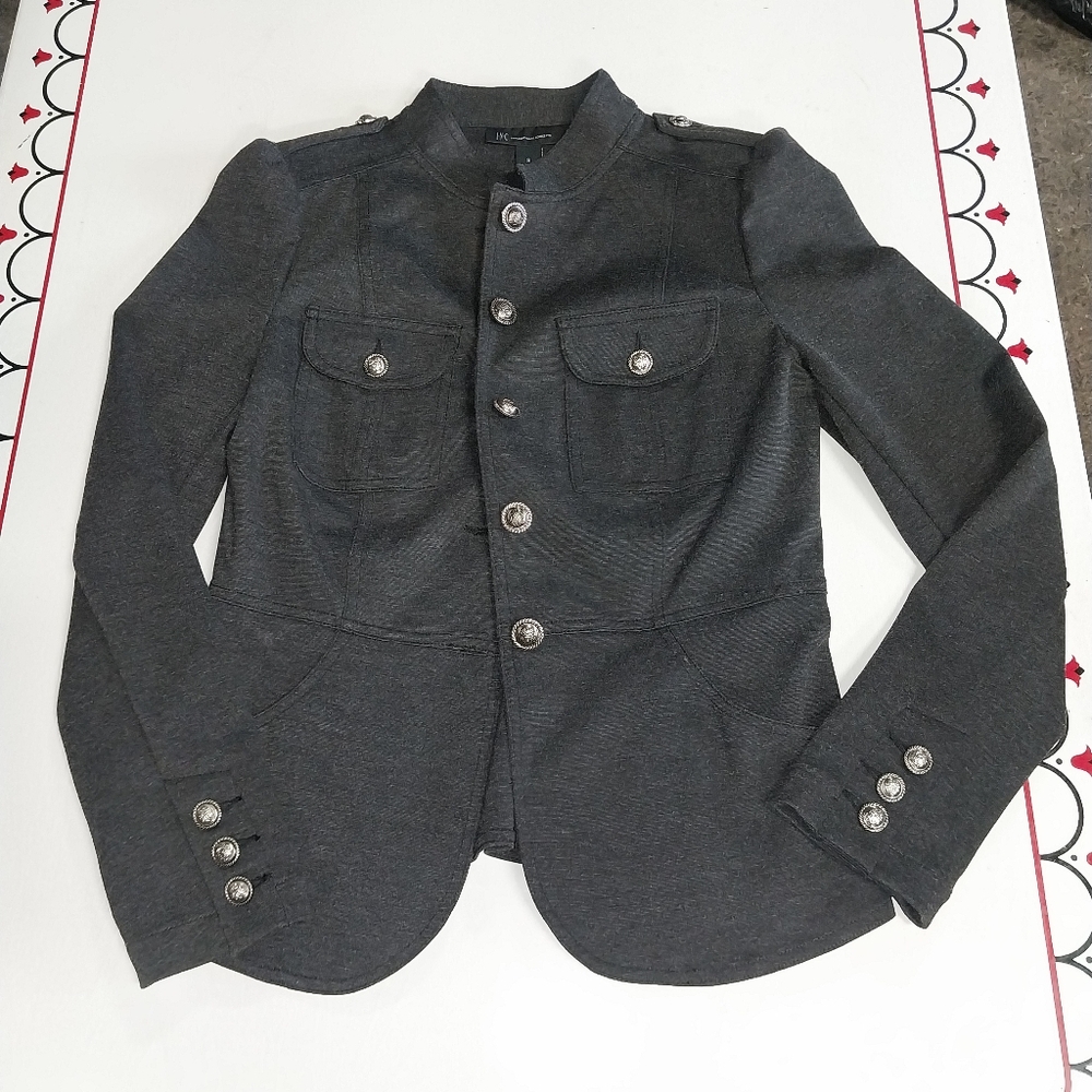 INC International Concepts Gray Military Field Jacket